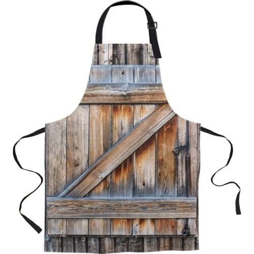 Wood Door Aprons for Women Men Kid Cooking Baking Apron Kitchen Utility Equipment Accessories