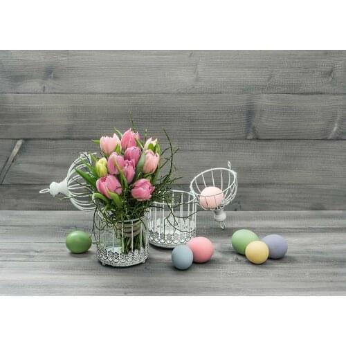 Easter eggs and flowers Holiday photo background photo background