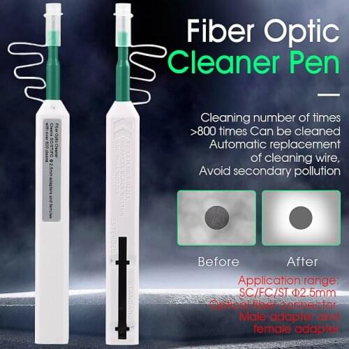 Free shipping for SC/FC/ST One Click Cleaner tool 2.5mm Universal Connector Fiber Optic Cleaning Pen