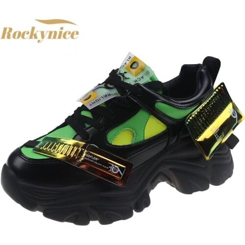 Autumn Sneakers Women Sports Chunky Dad Shoes New 2021 Thick Sole Casual High Platform Sneakers Woman Trainers Zapatillas Mujer