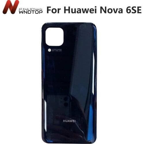 New Original For Huawei Nova 6 SE Back Battery Cover Door Rear Glass Housing For Huawei Nova6 SE Battery Cover Housing Case