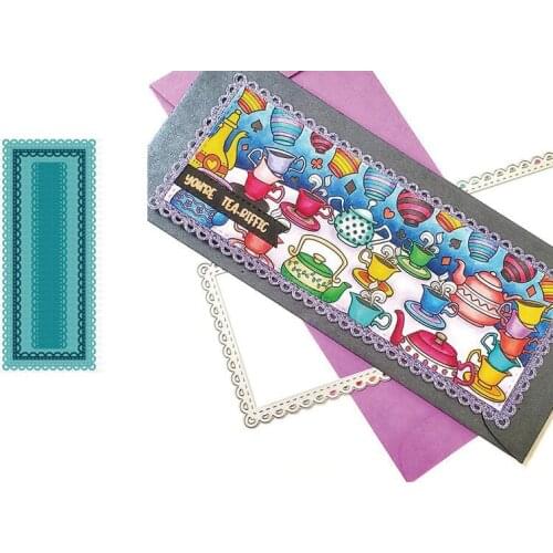 New 2021 Lace Border Greeting Card Cutting Dies Scrapbook Diary Decoration Stencil Embossing Template DIY Greeting Card Albums