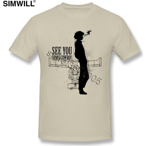 Novelty Latest T Shirts for Men Cotton Cowboy Bebop Tshirt Cowboy In Space TeesShort Sleeve O-neck Spike Spiegel Leisure T-Shirt