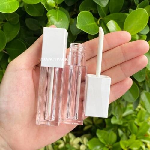 Wholesale empty lipgloss bottle tube lip gloss tubes bottle container lip blam bottle square lip tube bottle refillable bottles