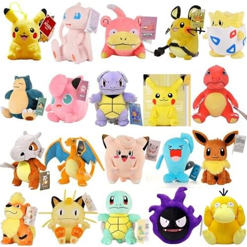 Genuine Pokemon Pikachu PlushBulbasaur Squirrel Charmander Charizard Eevee Snorlax JigglypuffChildrens gifts