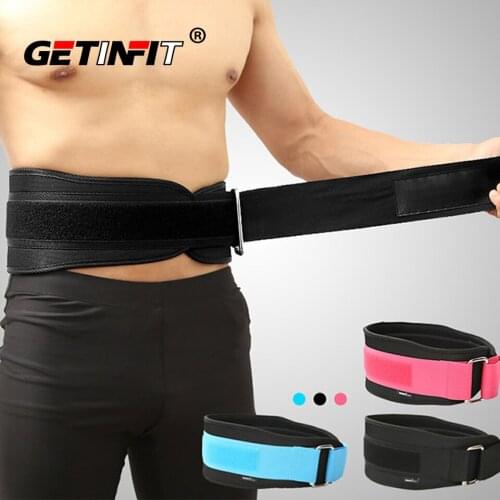 Getinfit Waist Support Weightlifting belt Fitness Gym Back Brace support belt Bodybuilding Home Gym Fitness Training Equipment