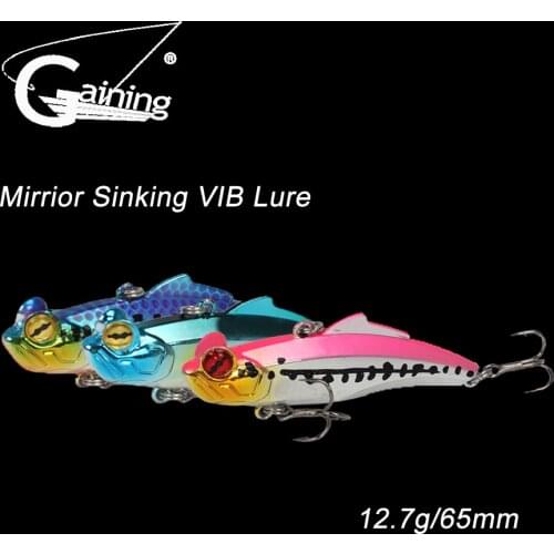 VIB Lure 6.5cm 12.7g Lifelike Spoon Lure Fishing Bait Bass Artificial Hard Bait VIB Lure Fishing Wobblers 3D Eyes