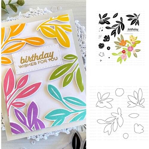 Prosperous Perennials METAL Cutting Dies Clear Stamps Scrapbooking New Make Photo Album Card DIY Paper Embossing Craft Supplies