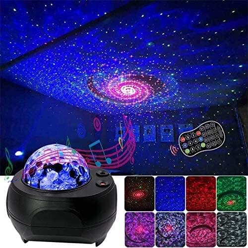 Star Projector Night Light Lamp LED Starry Sky Galaxy Light Colorful Bluetooth Music Speaker For Kids Children Bedroom Decortion