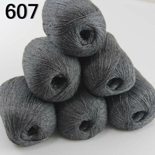 Sale 6balls X 50g pure high quality 100% cashmere warm soft Knitting Yarn Charcoal gray 233-607