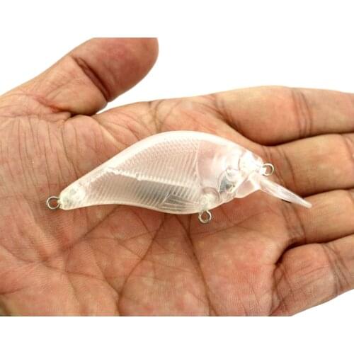 Fishing Lure Blank Crankbait Unpainted Hard Bait 75mm Fresh Water Shallow Water Bass Walleye Lure Bodies Fishing Tackle