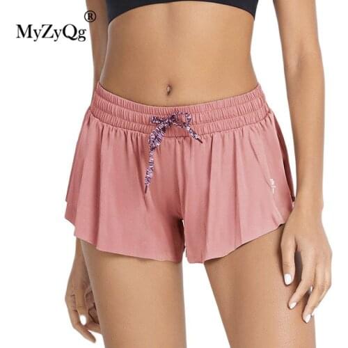 Women Fitness Running Shorts Sexy Sports Yoga Workout Fake Two-piece Hot Pants Quick Dry Breathable Gym Clothes