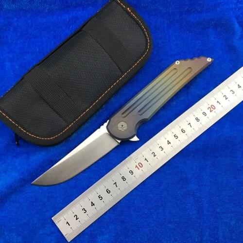 NIGHTHAWK Flipper folding knife s35vn steel TC4 Titanium handle outdoor camping hunting pocket kitchen fruit knives EDC tools