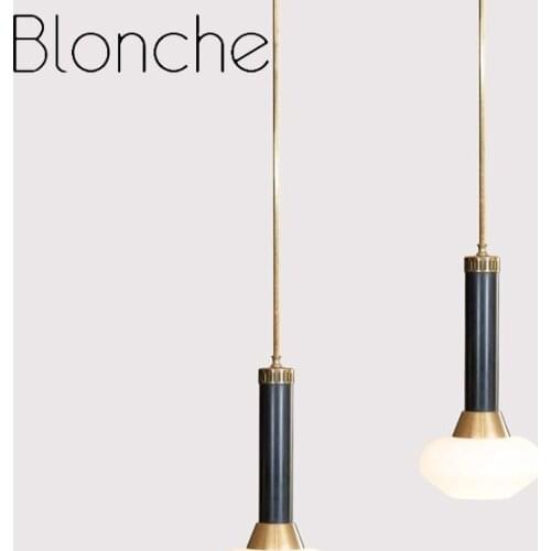 Modern Glass Pendant Light Bedroom Bedside Lamp Kitchen Dining Room Study Corridor Retro Furniture Lighting Decoration E27