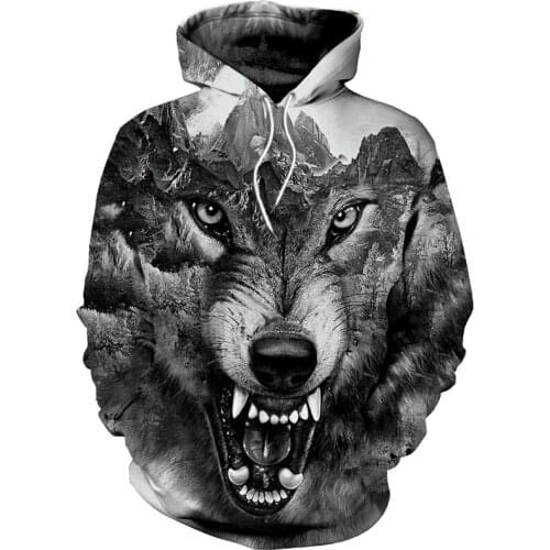 3D printing Coyote clothing chain shirt fashion casual Street hip hop Sweatshirt Hoodie