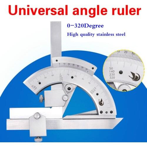 Universal Protractor 0-320 Degree Precision Goniometer Angle Measuring Finder Ruler Tool Woodworking Measuring Tool Dropship