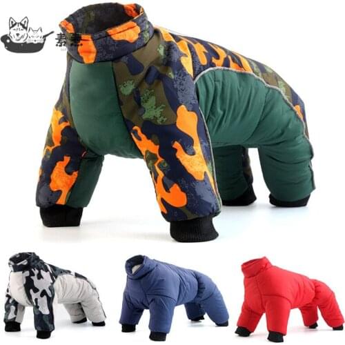 Pets Waterproof Suit Dog Winter Coat Clothes for Small Puppy Clothing French Bulldog Jackets Snowsuit Wram Fleece Pet Clothing