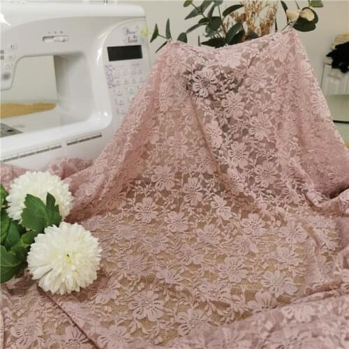 150CM high quality organza French fabric Swiss bari yarn spandex machine warp knitting mesh lace decorative wedding fabric