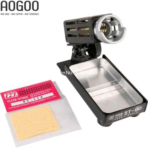 High Quaility ST-90 Soldering Iron Support Stand Station Metal Base with 1 Sponge
