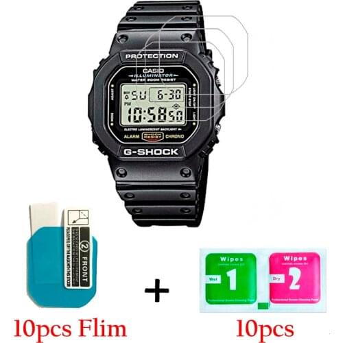 10Pcs Nano Explosion-proof Screen Protector For Casio DW5600 DW5610 Sport Watch HD Clear Anti-Scratch LCD Film DW5600 DW5610