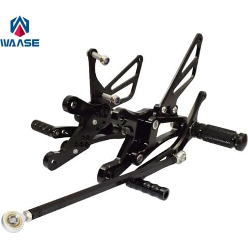 Waase For Yamaha YZF R1 2002 2003 RN09 CNC Motorcycle Adjustable Rider Rearset Driver FootrestS Foot Rest Pegs Pedals Rear Sets