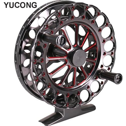 YUCONG Fly Fishing Reel 2BB Large Arbor Aluminum Fly Reel 8kg Max Drag Left&Right Handle Fishing Wheel 1:1 Gear Ratio Pesca