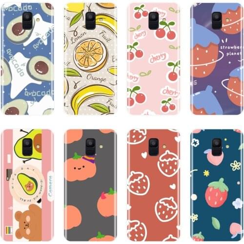 Back Cover For Samsung Galaxy A3 A5 A7 2016 2017 Cute Avocado Pink Soft Phone Case Silicone For Samsung A5 A7 2018 A6 A8 Plus