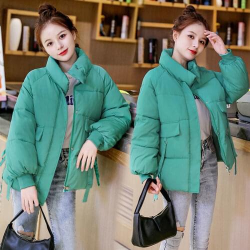 Womens Parkas 2021 New Winter Jacket Loose Bread Coat Down Cotton Jacket Padded Parka Female Warm Casual Overcoat Outwear