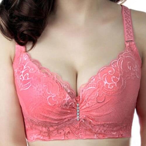 Women Sexy Push Up Bra Lace Bralette 3/4 Cup Plus Size Female Sheer Bras for Women Brassiere sutian lingerie
