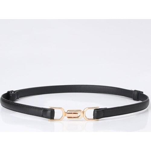 1.4*100cm Solid Adjustable PU Belt Women Waistband Girls Metal Buckle Jeans Band Fashion Strap