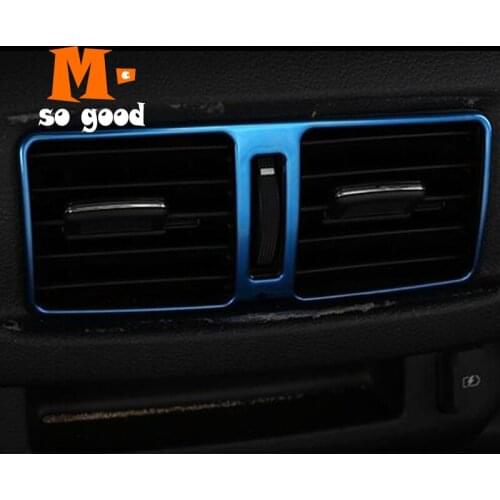2017 2018 2019 For Nissan Navara NP300 Car Back Rear Air Condition Outlet Vent Frame Cover Trim Stainless steel Auto Accessories