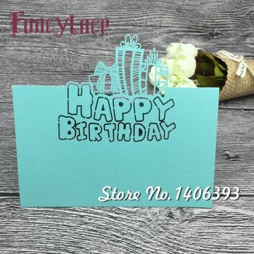 50pcs/lot DIY Table Name Cards Place Cards Laser Cut Happy Birthday Party Decoration Supplies Party Favors And Gifts For Guests