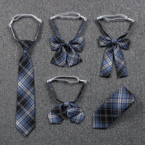 New 2020 Jk Uniform Lattice Bowtie Cute Japanese/korean School Uniform Accessories Bow Tie Design Knot Cravat Necktie Adjustable
