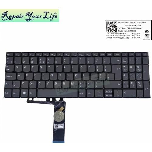 UK Laptop Keyboard For Lenovo IdeaPad 320 320-15 320-15IKB 15IAP 15ABR SN20M63108 Pc5cp-uk Pk1329a1a10 GB Notebook Keyboard