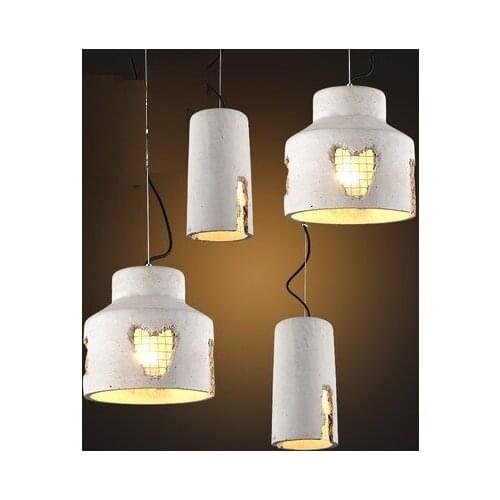 Creative Cement Droplight Loft Style Vintage Pendant Light Fixtures LED Hanging Lamp For Dining Room Indoor Lighting Lamparas