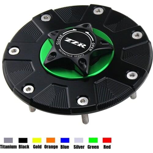 ZZR Gas Fuel Tank Cover for Kawasaki ZZR400 ZZR600 ZZR1100 1993-2006 Motorcycle Accessories CNC Aluminum Oil Cap Motorbike