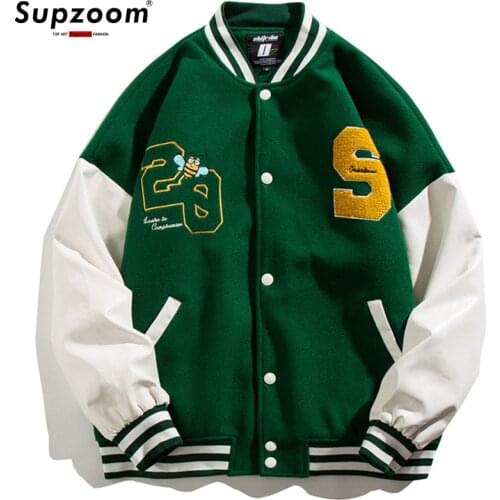 2021 New Arrival Sale Top Fashion Bomber Jacket Men Casual Embroidery Baseball Uniform Jackets Loose Leisure Joker Couples Coat