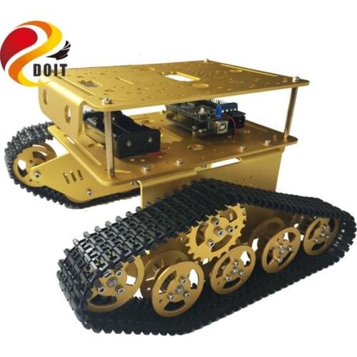 DOIT Double Decker Tank WiFi RC T300 from ESPduino Development Kit with L293D Motor Shield for Arduino