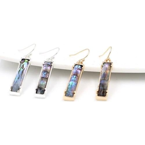 Small Vertical Bar Rose gold druzy Drops Women Classic Drop Earrings