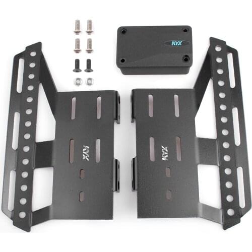 Metal side pedal with receiver box for 1/10 Crawler Car Axial SCX10-ll 90046 90047 parts