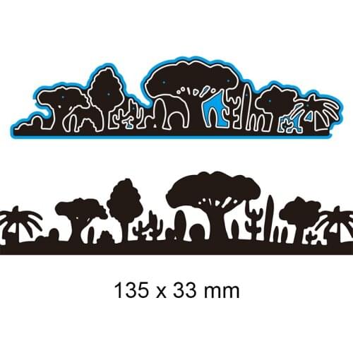 Metal Cutting Dies Tree New Scrapbook Paper Decoration Template Embossing DIY Paper Card Craft 135*33mm