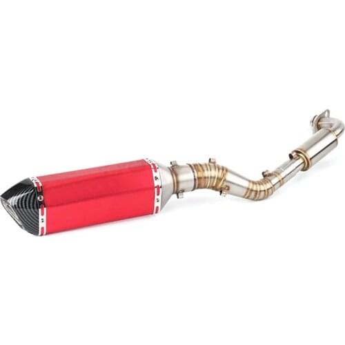 Motorcycle Full Exhaust System Header Loop Front Pipe For YAMAHA NMAX 155 125 NMAX155 NMAX125 SLIP-ON with Muffler 2014-1017