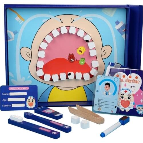 2021 New 1 Set Children Dentist Toys Pretend Role Play Early Educational Birthday Gifts
