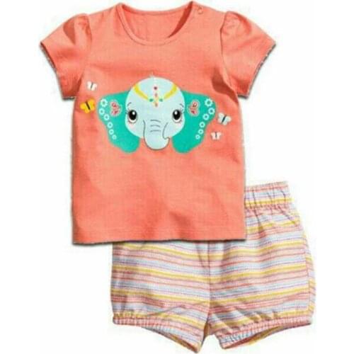 New Summer Girls Pajamas Sets Sports Girl Short Sleeve Pyjamas Childrens Sleepwear Baby Kids Cotton Cartoon Homewear Suit