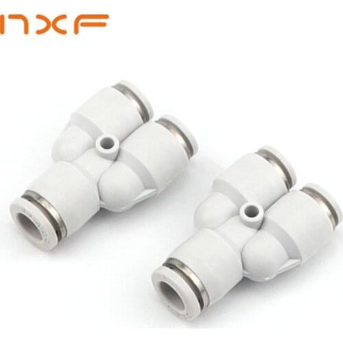 PW Pneumatic component quick connector white PW Y-type tee reducer pw6-4 / 8-6 / 10-6 / 10-8 / 12-10