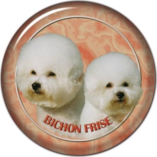 S30449# 13CM/15CM/17CM PVC Decal Bichon Frise Dog Car Sticker Waterproof for Bumper Rear Window Laptop Toilet