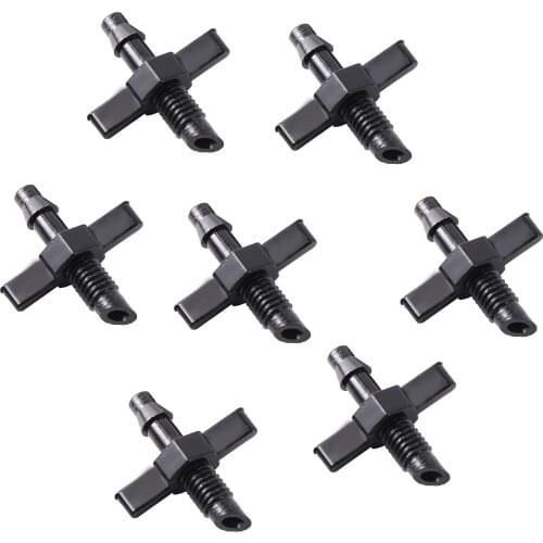 500pcs 1/4'' Barbed Coupling 6mm Oblique Thread 4/7mm Hose PVC Pipe Straight Water Connectors Garden Irrigation Fittings