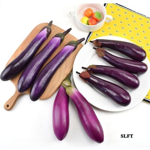 Dining room hall hotel Kitchen store shop decor Simulation vegetables props Artificial fake brinjaul eggplant aubergine model