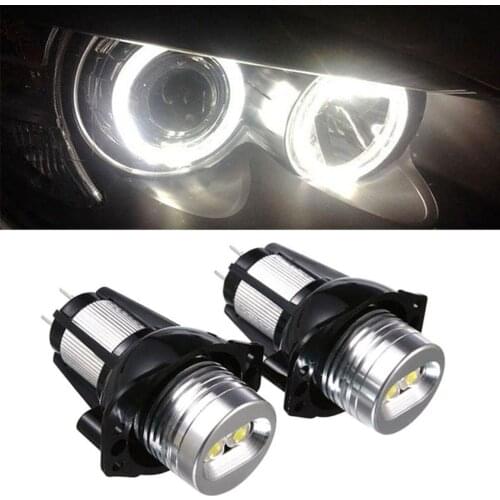 2Pcs LED Angel Eyes Light 12W 12V 6000K Compatible with BMW E90 E91 05-08
