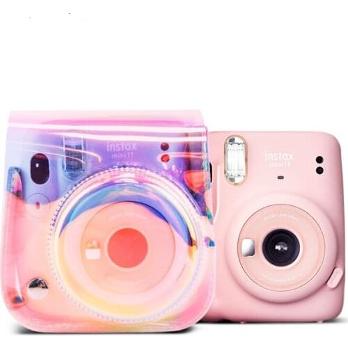 For Polaroid mini11/9/8 Universal Transparent Symphony Camera Bag PVC Laser Camera Storage Bag Messenger Bag
